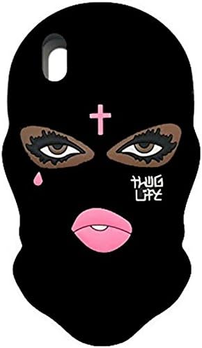 iphone X Cartoon Silicone Case,3D New Big Eyes Masked Teared Girl Jesus Christian Cross Coque Design Phone Bag Soft Rubber Cover for Apple iphone X