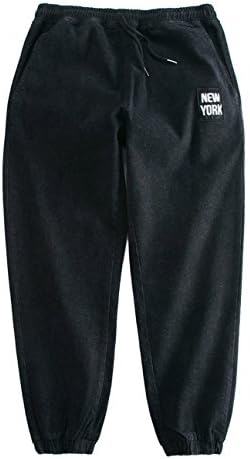 HOLLAGLEE New York Design Loose Fit Jeans Hip Hop Baggy Pants For Boys and Men (Black 630, M)