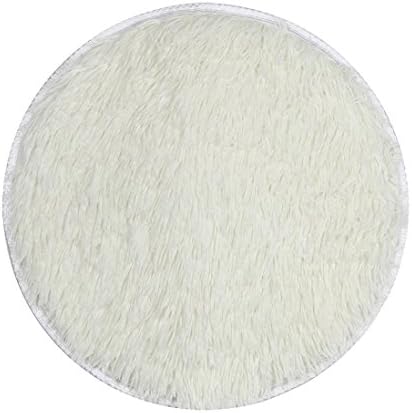 4040CM Thickened Circular Carpet Mats Dining Room Bedroom Carpet Floor Mat (white)