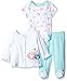 Nannette Baby Girls' 3 Piece Cardigan Set with Creeper Pant