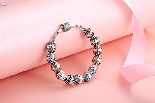Clasp Bracelet 925 Sterling Silver Women charm Bangle Bracelets (6.7inch)
