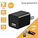 Charger Camera USB Wall Charger Camera Mini USB Security Camera Motion Detection Phone Charger Camera Nanny Camera with Built-in 32GB Memory Card Black