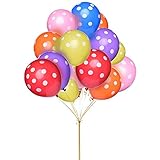 LeeSky 100 Pack 12 Inches Polka Dot Balloons Bright Festive Colors for Party Decoration(Assorted Colors)