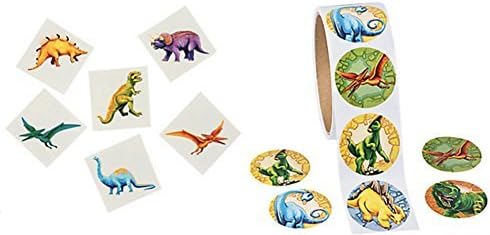 Dinosaur Tattoos and Sticker Set (172 Pieces)