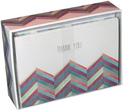 Colorful ZigZag Thank You - Pictura Box of 14 Thank You Cards