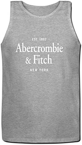 Redmene Crew Neck Abercrombie and Fitch Logo Tank Top For Men S Grey
