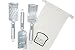 Set of 3 Professional Stainless Steel Graters for Cheese, Vegetables, Chocolate, Protective Fabric Bag