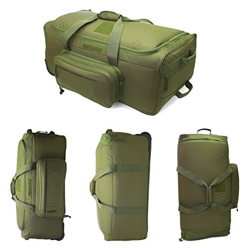 Black Military Duffle Bag With Wheels Paul Smith 