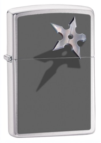 Zippo Lighter BS Star, Brushed Chrome