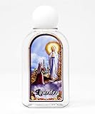 Lourdes holy water oval plastic bottle with