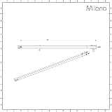 Milano Portland 820mm Ceiling Shower Enclosure Support Arm Bar Chrome Stainless view 5