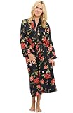 Del Rossa Women's Satin Robe, Long Dressing Gown