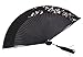 Amajiji Charming Elegant Modern Woman Handmade Bamboo Silk Folding Pocket Purse Hand Fan.Chinese/Japanese Vintage Retro Style JNSZ（22cm (008)