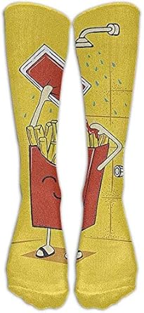 Divertenti Patatine Fritte Calzini A Compressione Calzini Da Calcio Calzini Alti Calzini Lunghi Per Corsa Medica Atletica Edema Diabetici Vene Varicose Viaggio Gravidanza Stinco Stecche Infermieristic Amazon It Abbigliamento