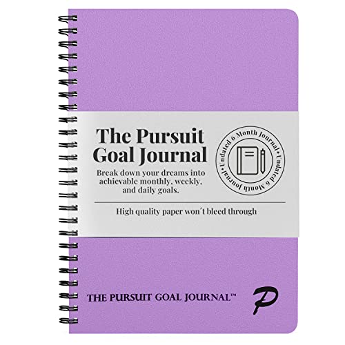 Pursuit Goal Journal - 6 Month Undated Productivity Planner for Goal ...