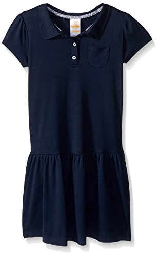 Gymboree Little Girls' School Uniform Polo Dress, Dark Marine, 6