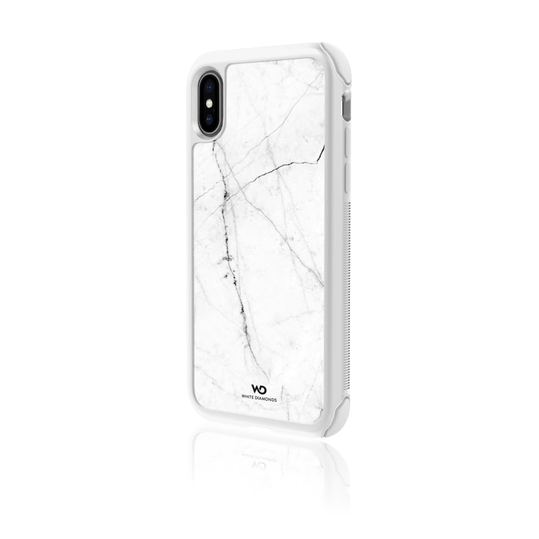 White Diamonds Tough Marble Lightweight Case for Apple iPhone X/Xs, Plastic, White