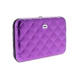Women's Ogon Designs Purple Quilted Button RFID Blocking Credit Card Wallet