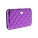 Women's Ogon Designs Purple Quilted Button RFID Blocking Credit Card Wallet