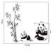 Oceantree(TM) Wall sticker DIY Adhesive Removable Wall Decal Panda & Bamboo Pattern