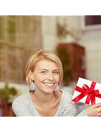 Sntieecr 12 pares de pendientes de piel sintética ligeros con forma de lágrima y 8 piezas de colores brillantes de pendientes de gota de pétalos, 4 piezas de pendientes de piel con purpurina para mujeres adolescentes y niñas