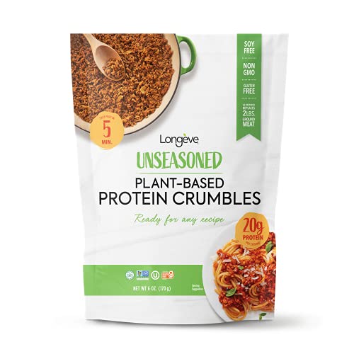 Longève PlantBased Meatless Crumbles Soy Free, Gluten Free, NonGMO