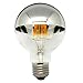Luxon 6w G80 Led Bulb with Mirror, Half Chrome Siliver Globe Shape Bulb ,Energy Saving Warm White 2700k, Non-dimmable