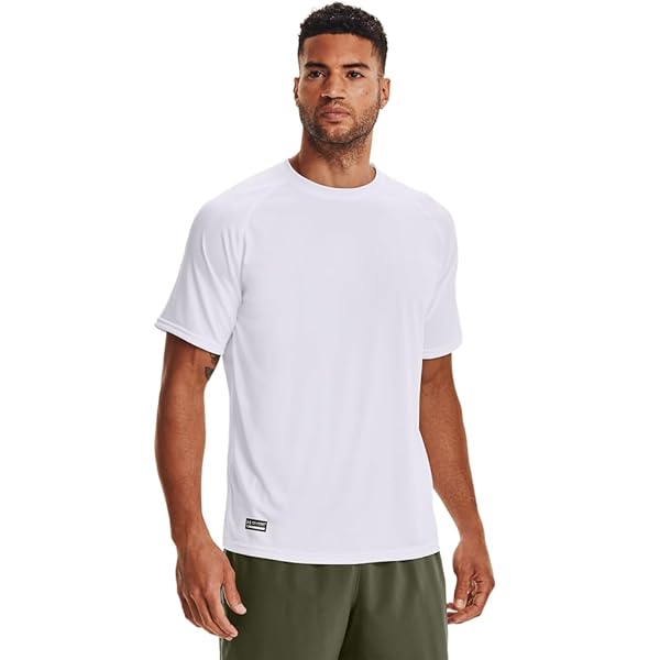 UNDER ARMOUR MEN’S UA TACTICAL TECH™ SHORT SLEEVE T-SHIRT SM WHITE