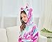 Soft Unicorn Hooded Bathrobe Sleepwear - Unicorn Gifts for Girls (8-9 Years, Pink Galaxy Unicorns)