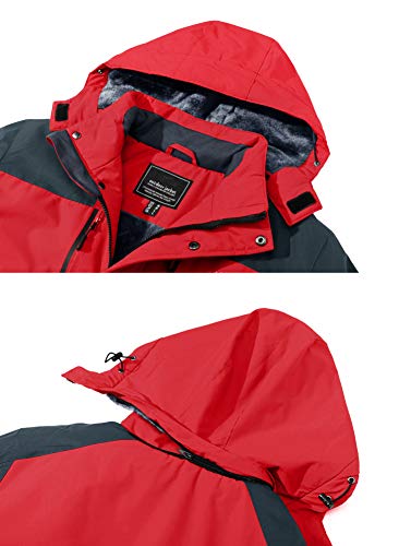 KEFITEVD Arbeitsjacke Herren Winter Jacke Warm Gefüttert Angeljacke Wasserdicht Wanderjacke Angeln Jagd Jacke mit… – Bild 4