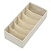 Magicfly Bra Organizer, Closet Undergarment Organizer for Drawer, Sturdy Collapsible Drawer Divider for Socks Panties Bra Ties Lingerie Drawer Organizer, Set of 4, Beige