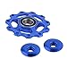 Promisen New 11Tooth MTB Ceramic Bearing Jockey Wheel Pulley Road Bicycle Bike Derailleur (blue)