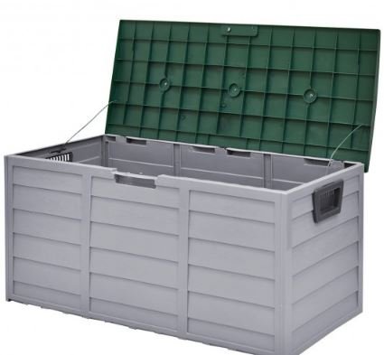 image for K&A Company Outdoor Durable Plasic Storage Box Patio Garden Furniture 