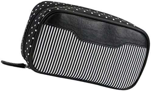 Cosmetic Bag Sleek Minimalist Trumpet Hand Carry Portable Travel Supplies Makeup Wash Bag Men And Women Black (Color : BLACK, Size : 18 * 5 * 10CM)
