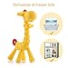 Baby Teething Toys for 0-6 Month, Tinabless Giraffe Baby Chew Toy and Teething Mitten Set, Silicone Teethers for Babies 6-12 Months, Christmas Stocking Stuffers for Boys&Girls