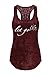 Tough Cookie's Women's Front Let Go Birds Print Burnout Tank Top (Medium - LF, Maroon)