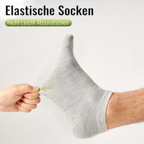 12/24 Paires de Chaussettes Sneaker pour Homme et Femme en Bambou, Anti-Odeur Respirantes Douces Demi-Chaussettes Courtes pour Quotidien Loisirs Shopping et Maison