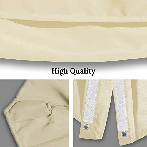 BenefitUSA Replacement Canopy Top Cover for 11.5' Rome Cantilever Patio Umbrella Outdoor Sunshade (White)