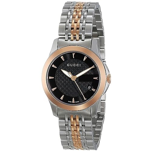 Gucci Women's YA126512 Gucci timeless Steel and Pink PVD Black