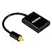 Conwork 1x2 Toslink Fiber Optic Digital Optical Audio Splitter Adapter - 1 Input 2 Output