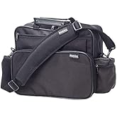 Hopkins Medical Products Home Health Shoulder Bag, 600D Waterproof Exterior, Large Storage Compartments, Removable Adjustable Shoulder Strap, 14x11.5x8