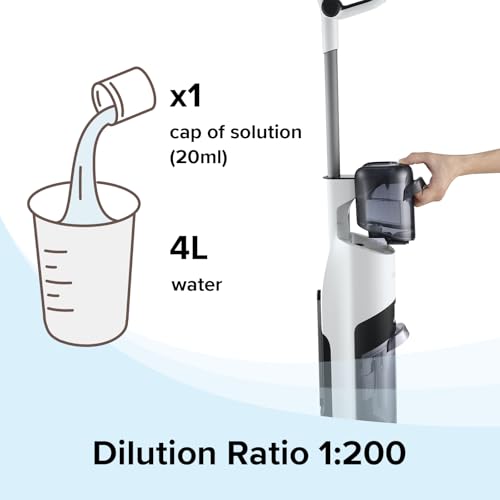 Roborock Original Floor Cleaner Solution for All Series Wet/dry vacuum cleaners & Robot Vaccum Cleaner, Saros10, S7 max ultra, Q7 TF/TF+, Q10 VF/VF+, Qrevo Series, F25 RT, 200 ml,Dilution Ratio 1:200