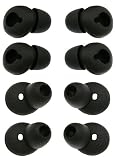 Earpads Ear Buds Ear Gel for Samsung Gear Circle SM-R130 Earphones ,BLUEWALL Ear Cover Eartips for Samsung Gear Circle Wireless Headphones, Durable Soft Gel Design ,4 Pair , Black