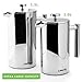 LINKYO Large Stainless Steel French Press Coffee Maker 1.5L, 50oz shiny