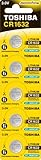 Toshiba CR1632 3V Lithium Coin Cell Battery Pack of 5