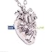 Anatomical Human Heart Pendant Necklace Punk Gothic Rocker Human Steampunk Silver Plated