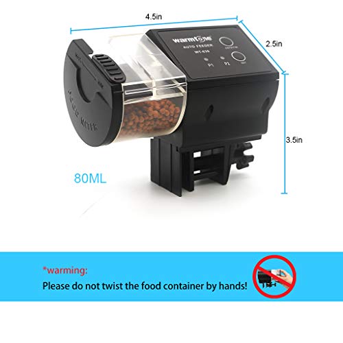 boxtech Automatic Fish Feeder, Auto Fish Food Timer Feeder-Aquarium Tank Timer Feeder for Fish Tank, Programmable Vocation Fish Food Dispenser - Thumbnail 4