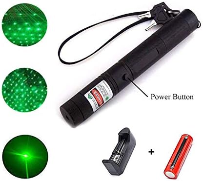 Oyhi Tactical Green Hunting Laser Pen, Demo Remote Pen Pointer Projector Travel Outdoor Flashlight, LED Interactive Baton Funny Laser Toy