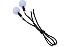 UltraPoi UltraLeash w/UltraGrips (Black) Soft Cord Leash System - LED Poi Leash | Raves and Concerts