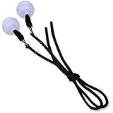 UltraPoi UltraLeash w/ UltraGrips (Black) Soft Cord Leash System - LED Poi Leash | Raves and Concerts